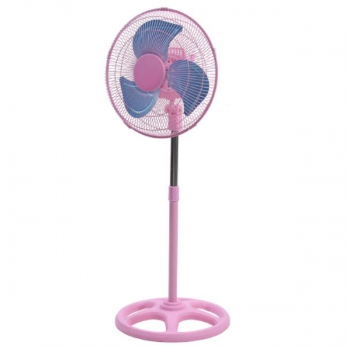 Pink pedestal stand fan